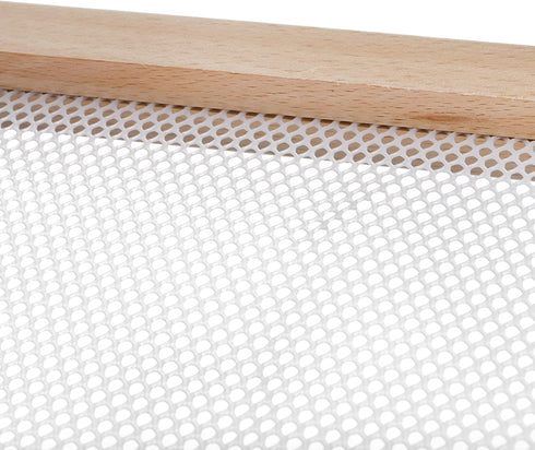 Set 2 Cedilis of Stackable Wood Pasta Herb Drying Rack, Food Dryer Stand with Net for Drying Seeds, Herb, Bud