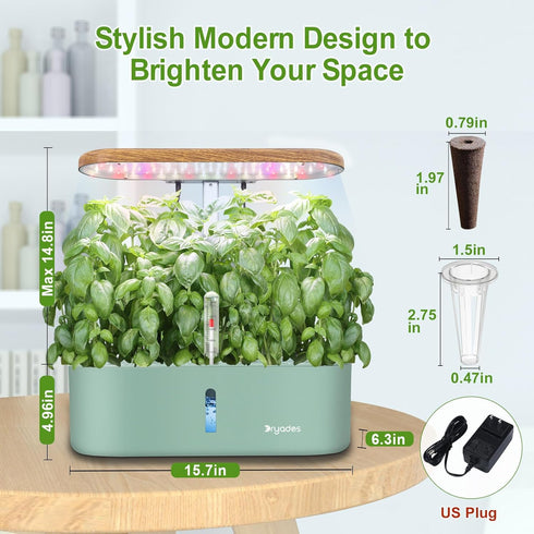 12 Hydroponics Growing System Indoor Garden: Pods Herb Garden Kit Indoor with LED Grow Light Plant Germination Kit