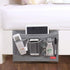 Bedside Storage Organizer Caddy for TV Remote, Phones, Magazines, Accessories, Grey
