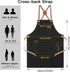 Chef Apron for Men and Women with Gift Box, Cross Back Apron with Pockets for Cooking, Baking, Cotton Canvas Work Apron