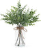 Lcuasc Artificial Eucalyptus Stem in Vase,Realistic Greenery Small Fake Eucalyptus Plant for Coffee