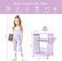 19in 3-Tier 3 ECOLOVI Kids Nightstand High for Floor Beds, Metal Small Bedside Table with Adjustable Storage Shelf
