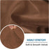 H.VERSAILTEX Velvet Stretch Individual Couch Cushion Cover, Plush Slipcover for Loveseat Sofa Cushion, Caramel