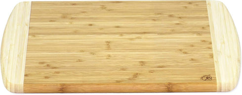 Totally Bamboo Kauai Bamboo Serving & Cutting Board, Natural Two Tone, 14" x 11.5"