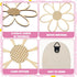 6 Thyle Pcs Daisy Wall Decor Wooden Daisy Wall Sculptures Art Flowers Signs Hanging Plaque for Home Nursery Bedroom