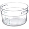 Carlisle FoodService Products Storplus Round Food Storage Container, 2 Quart, Clear, Stackable Design