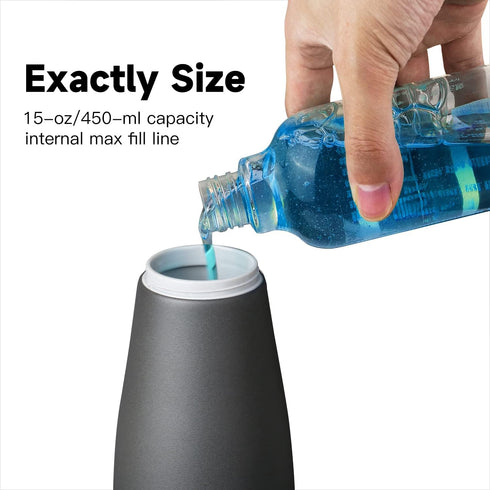 15fl.oz AIKE Liquid Soap Dispenser for Dish and Hand Soap Matte Black