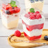 50 Pack 5 oz TOFLEN Plastic Dessert Cups with High Lids for Party, Mini Dessert Cups with Spoons Dessert Shooter Cups