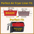 Collapsible 2-Pack Air Fryer Silicone Liners for 10QT NINJA Foodi Dual, Rectangular Air Fryer Silicone Pot, Reusable Silicone Air Fryer Basket for Air Fryer Accessories (Red)