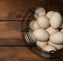 Veitsho Countertop, Egg Basket for Gathering Fresh Eggs, Retro Handle Egg Gathering Basket with Mat, Metal Egg Holder
