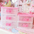 PEXIZUAN Kawaii Desk Organizer, Makeup Organizer, Room Accessories, 3 Layers