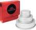 LAST CONFECTION 3-Piece Round Cake Pan Set, Includes 4", 6", and 8" Aluminum Pans, 2" Deep