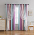 conokata Grommet 2 52W 95L) Star Girl and Kids Curtains for Bedroom Rainbow Ombre Double Layer Cute Shot Nursery