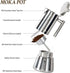 6Cup 10 oz LAOION Stovetop Espresso Maker, Moka Pot, Stainless Steel Cuban and Italian Coffee Maker for Cafetera