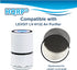 HQRP 2-Pack LV-H132-RF Replacement Filter Compatible with LEVOIT LV-H132 Air Purifier, 3-in-1 HEPA Activated Carbon Filter Set