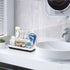 Marble Bathroom Countertop Organizer, Detachable 7 Slots for Kids Electric Toothbrush and Toothpaste Storage