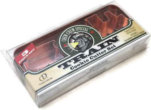 Train Cookie Cutter Set, 3 Piece Copper Plated