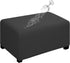 Easy-Going 100% Dual Waterproof Stretch Ottoman Cover - X Large, Dark Gray, Soft Slipcover for Living Room