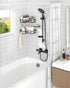 3-Pack Sakugi Corner Shower Caddy - Shower Organizer with Soap Holder & Built-In Hooks, Rustproof Metal Shower Shelves