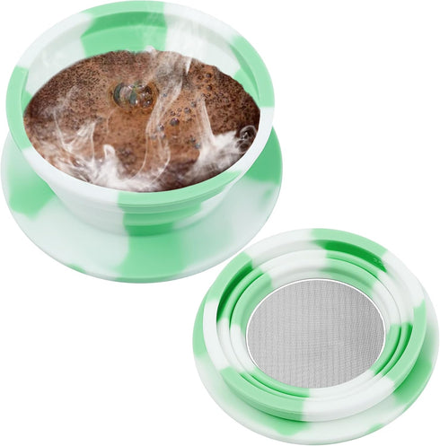 Paperless Travel Camping Pour Over Coffee Maker, Collapsible Kit with Stainless Steel Filter for Single Serve