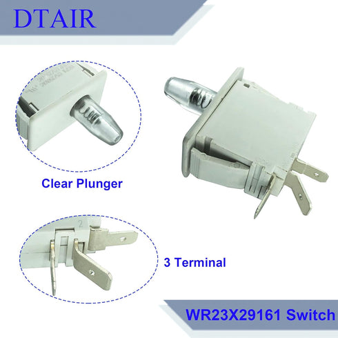WR23X29161 Fresh Food Door Light Switch Replacement for GE Refrigerator WR23X29162 4590096 PS12295821