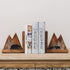 NIKKY HOME Heavy Duty Non Slip Rustic Woodland Mountain Wood Bookend Cute Bear Book Ends Book Stoppers for Cabin Decor