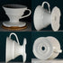 Fine Ceramic Pour Over Coffee Maker, V60#2 Cone Filter, Makes 1-4 Cups with Water Dripping Tray