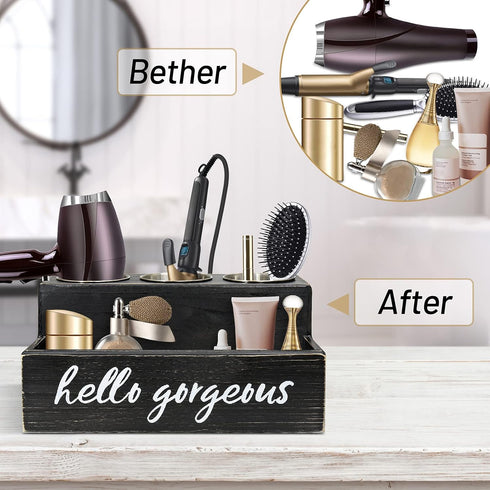 Unistyle Hair Blow Dryer/Curling Iron Holder, Countertop Organizer for Hair Tools & Styling Supplies, Makeup,