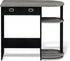 Furinno Go Green Home Laptop Computer Desk/Table with 2 Drawer Bins, French Oak Grey/Black