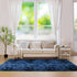 6x9 duduta ft Navy Blue Rectangle Fluffy Rug, Tie-Dyed Shag Fuzzy Plush Rectangle Carpet for Bedroom Nursery Living