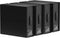 SheetCube 4 Pack Bed Sheet Organizers, Foldable Storage Box with Window and Label, Black