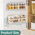 4 Pack 16 4 PACK) LUCYCAZ Wall Mounted Spice Rack with Hooks, Spice Organizer Shelf for Stove Cabinet Pantry Door,Screw