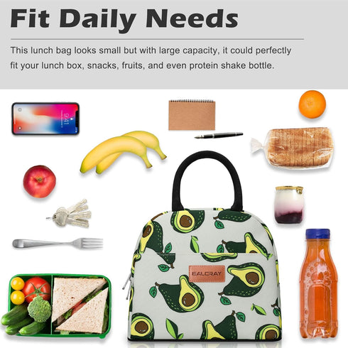 BALORAY Insulated Lunch Bag for Women Men, Reusable Lunch Tote for Work, Picnic or Travel