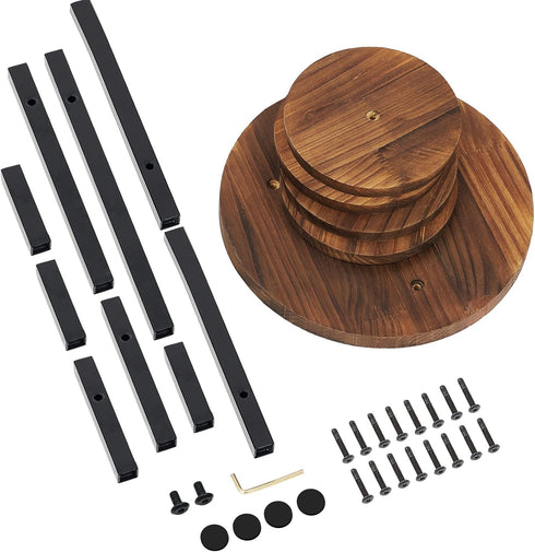 4 AUGOSTA Tier Corner Plant Stand, Tall Metal Wood Plant Shelf Holder for Indoor, Outdoor Display Rack Flower Pot Stand