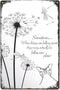 Dandelion Inspirational Wall Art Vintage Metal Sign, Dragonfly and Dandelion Retro Iron Painting Plaque (12x8 inch)
