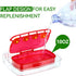 Window Hummingbird Feeder, Plastic Feeder with 3 Strong Suction Cups, Easy to Clean and Refill, Built-in Moat