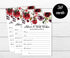 Pack of 50 Wedding Advice Cards for Bride and Groom - Burgundy Well Wishes for Bridal Shower