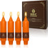5 Inch Orange Taper Candles Hand Poured Unscented Smokeless Short Thick Tapered