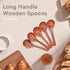5Pcs Soup Spoons, Wood Soup Spoons Wooden Spoons for Eating Asian Soup Spoon Japanese Style Ramen Noodle Soup Spoons Soup Ladle(Brown)