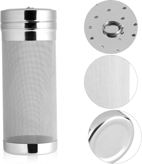 Beer Hop Filter, Brewing Dry Basket Hopper Strainer for Homebrew Hops, Stainless Steel 300 Micron Mesh Kegs Accessories