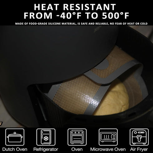 Silicone Bread Sling: KITMAL Non Stick Baking Mat for Dutch Oven, Reusable with Long Handles for Sourdough Baking