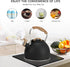 Vegoran Tea Kettle, 100 OZ / 3 Liter Whistling Kettle, Food Grade Stainless Steel with Wood Pattern Folding Handle