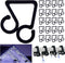 Vikdio 30 Pcs Black Gutter Hooks for Christmas Lights, Holiday Light Clips, Gutter