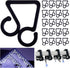 Vikdio 30 Pcs Black Gutter Hooks for Christmas Lights, Holiday Light Clips, Gutter