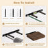 QsQueen Floating Shelves for Wall Solid Wood Square Design Wall Shelf with Hidden Brackets, Space Saving Storage