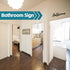 Black Bathroom Metal Sign, Rustic Iron Letter Sign for Home Business Decorations