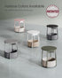 ULET228C04 VASAGLE LILEA Collection - Side Table with Charging Station, Round End Table with Fabric Basket, Nightstand
