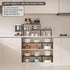 2 Pack Counter Countertop Magheo Expandable Cabinet Shelf Organizer, Stackable Kitchen Shelf Riser, Metal Spice Rack