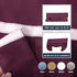 French Door Curtains for Doorways, Thermal Insulated Blackout Shades for French Doors, 2 Panels, Burgundy