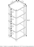 4-Bins FURINNO Turn-N-Tube System Rack, Columbia Walnut/Black/Dark Brown
